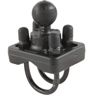 RAM Double U-Bolt Base with 2cm Ball for Rails from 2cm to 3cm in Diameter