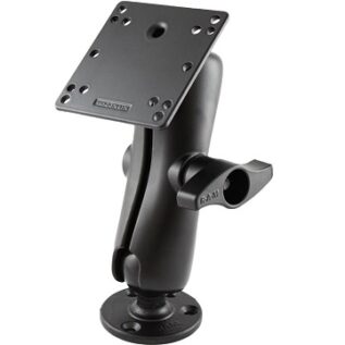 RAM D Size 5.7cm Ball Mount with 9.3cm Round Plate & 12cm Square Plate VESA 75mm and 100mm Hole Patterns