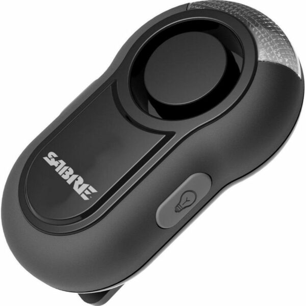 Sabre Black Personal Alarm with Clip & LED Light