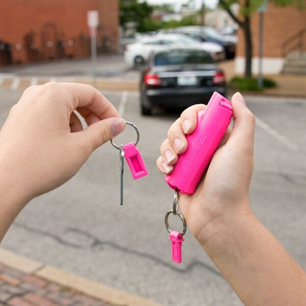 Sabre Campus Safety Pepper Gel With Quick Release Key Ring - Pink