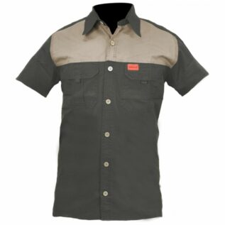 Sniper Africa Adventure Colour Block Short Sleeve Shirt - Military Olive/5XL