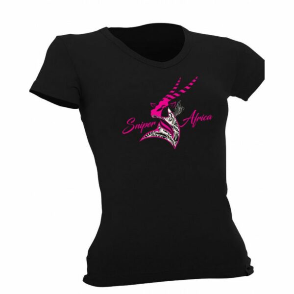 Sniper Africa Purple Gemsbok Ladies T-Shirt - Black/Medium