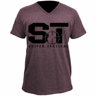 Sniper Africa Tactical ST Mens Regular Melange T-Shirt - Maroon/Large