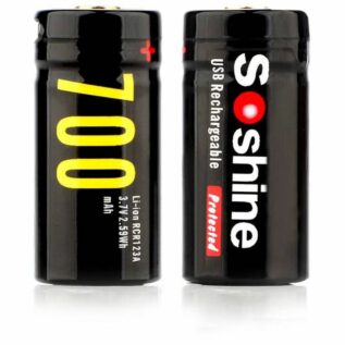 Soshine 3.7v 700mah USB Rechargeable Battery - 2 Pack