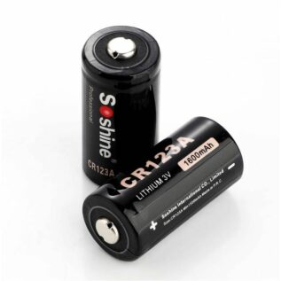Soshine CR123A 3.0V Primary Lithium Battery - 2 Pack