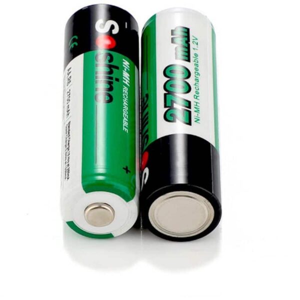 Soshine Ni-MH Rechargeable AA 2700mAh Batteries - 2 Pack