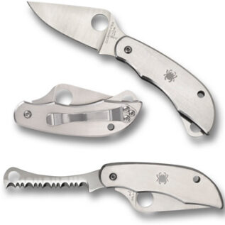 Spyderco Fixed Blade Knife - Clipitool Plain/Serrated
