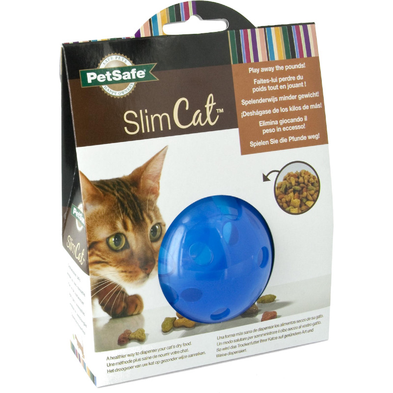 SlimCat Blue Interactive Food-Dispensing Cat Toy
