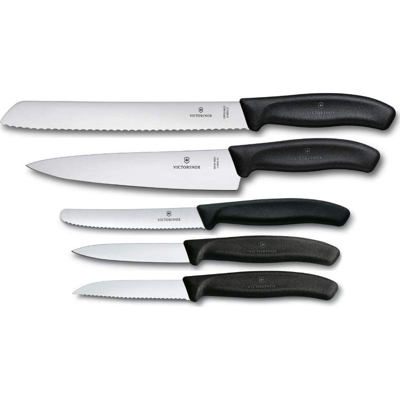Victorinox Black 5 Piece Classic Kitchen Knife Set