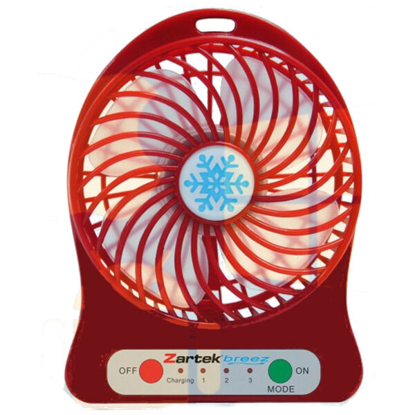 Zartek Red Breez Rechargeable Mini Fan