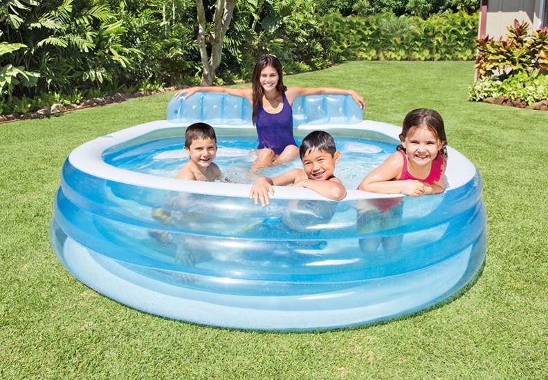 Intex Inflatable Pool - Family Lounge - 2.2m x 2.1m x 0.7m